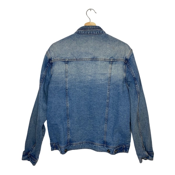 Urban Man Denim Jacket Light wash faded Look Large - Picture 4 of 8